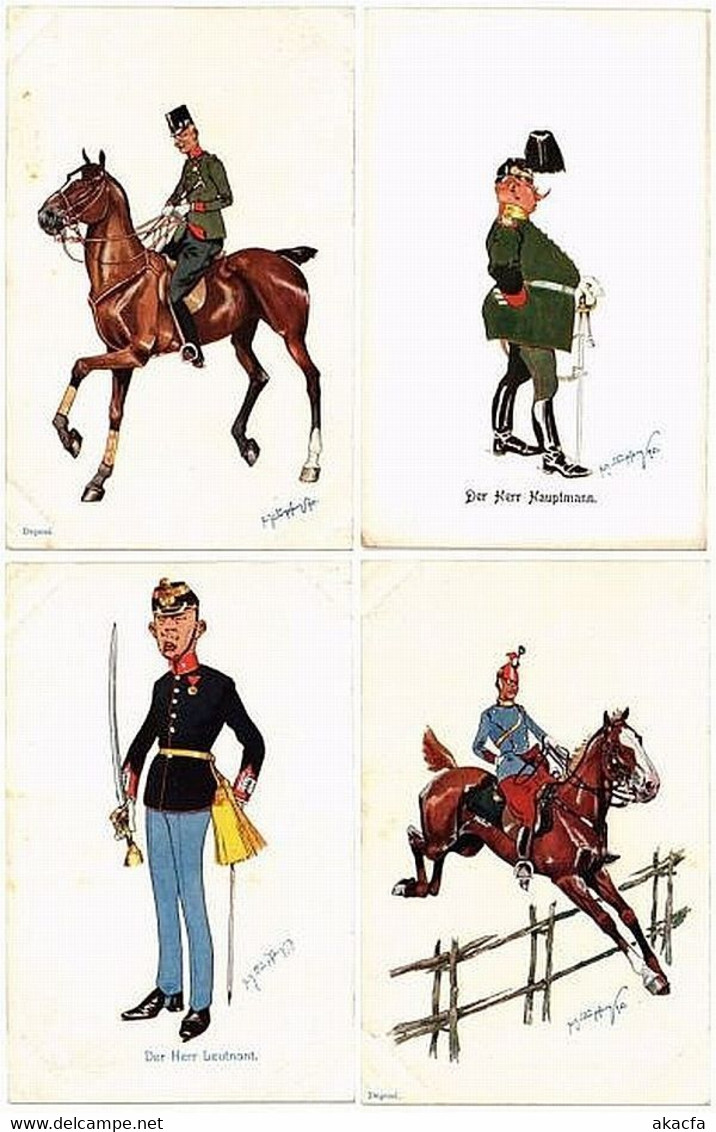 SCHÖNPFLUG ARTIST SIGNED MILITARY / HUMOR 15 Vintage Postcards (L5558) - Schönpflug, Fritz