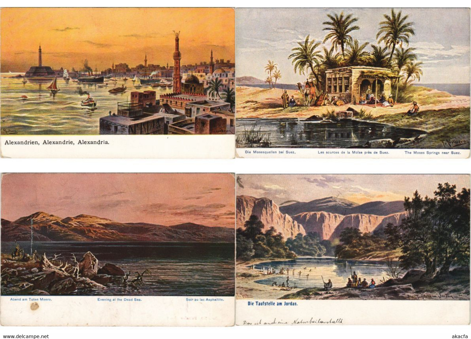 PALESTINE, JUDAICA Mostly ARTIST SIGNED PERLBERG 36 Vintage Postcards (L5262) - Perlberg, F.