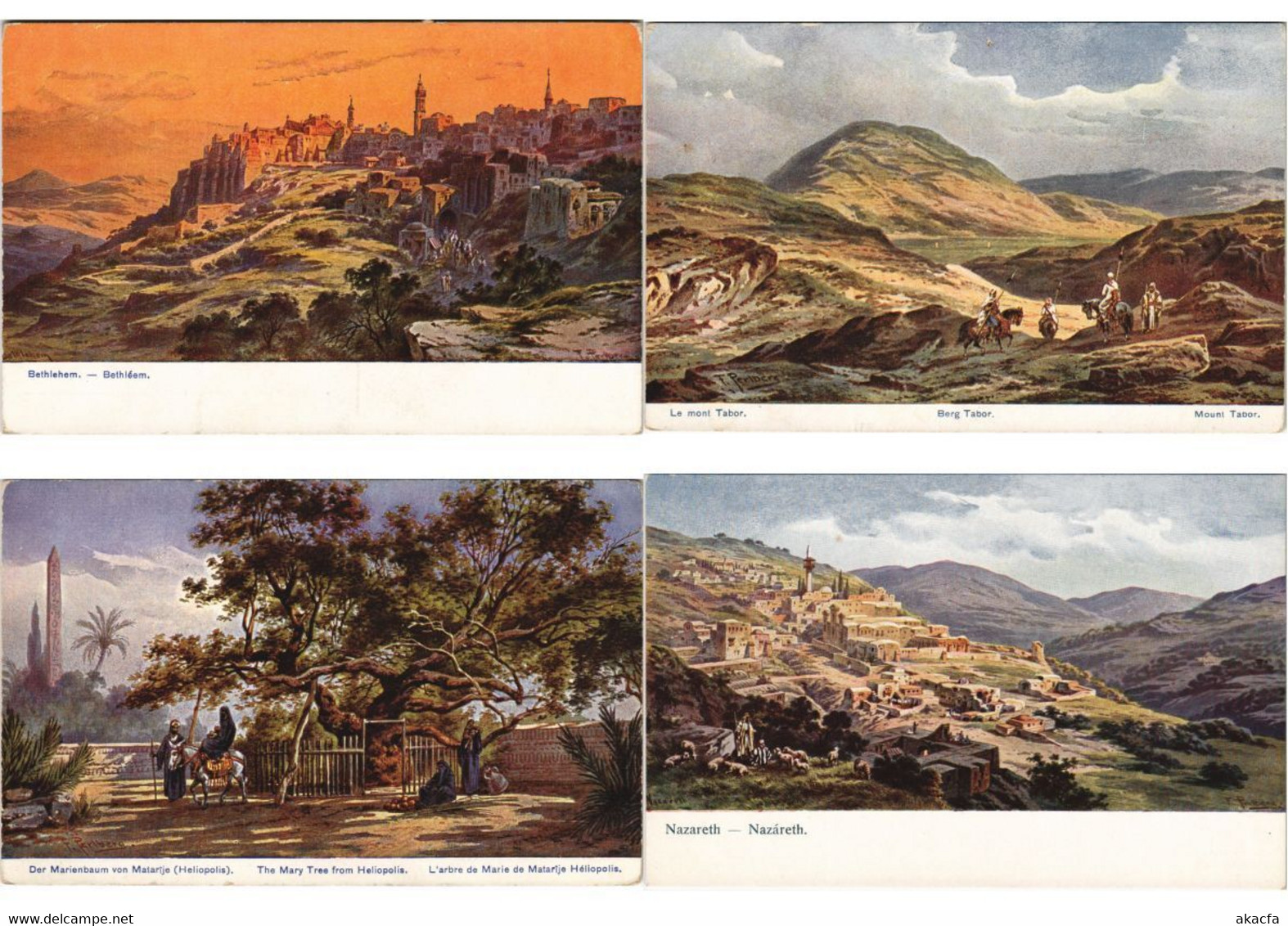 PALESTINE, JUDAICA Mostly ARTIST SIGNED PERLBERG 36 Vintage Postcards (L5262)