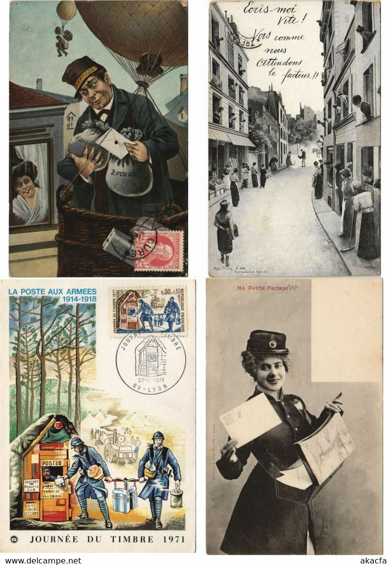 POST POSTMAN STAMPS 43 Vintage Postcards (L4021)