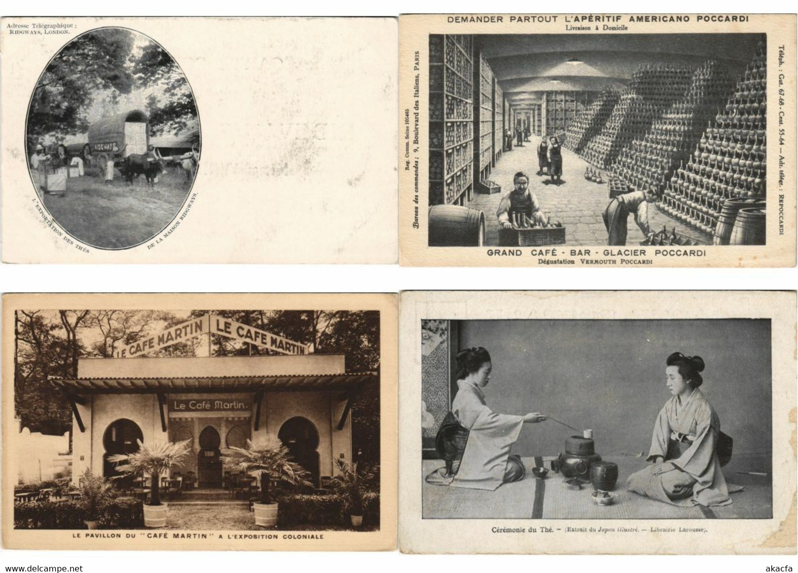 COFFE TEA DRINKING PRODUCTION 26 Postcards Pre- 1970 (L3444) - Cultures