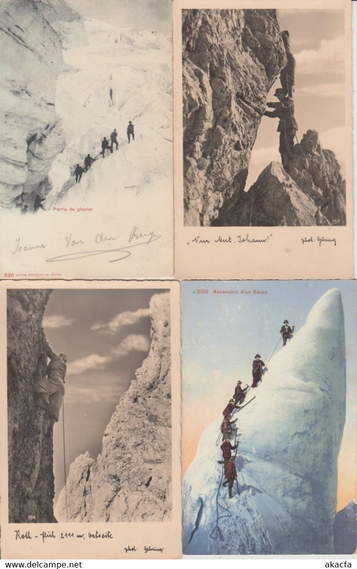 WINTERSPORT CLIMBING 29 Vintage Postcards Pre-1940 (L2551) - Escalade