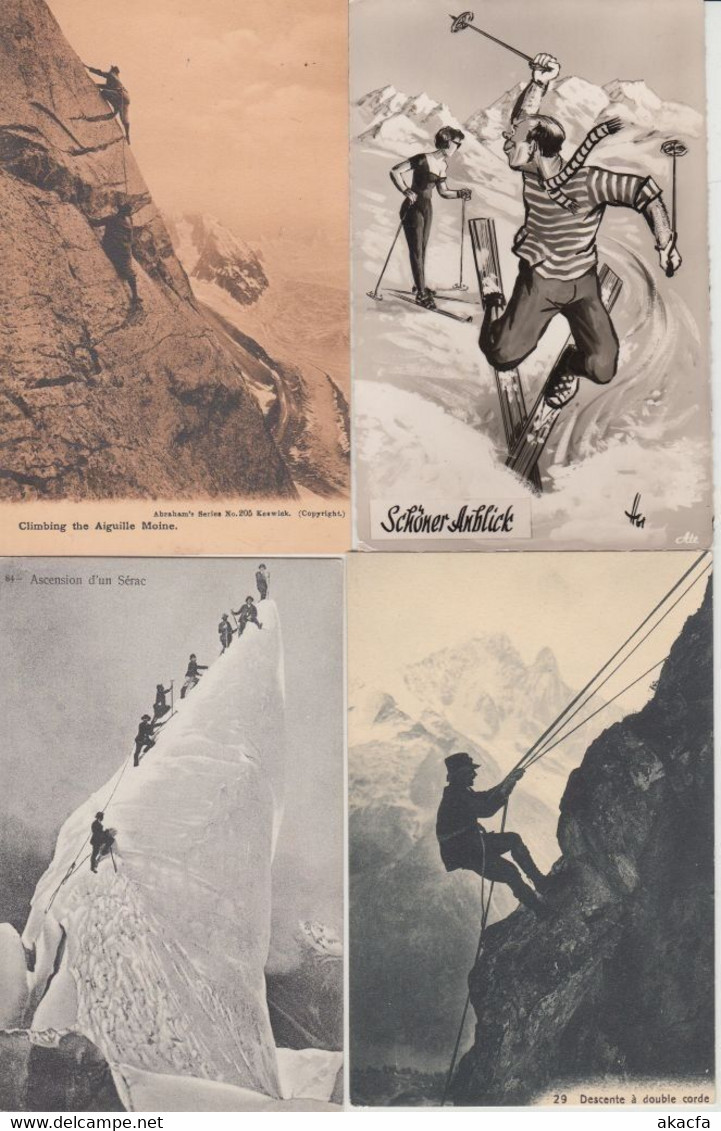 WINTERSPORT CLIMBING 29 Vintage Postcards Pre-1940 (L2551) - Escalade