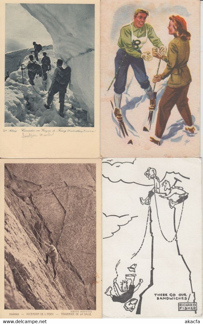 WINTERSPORT CLIMBING 29 Vintage Postcards pre-1940 (L2551)