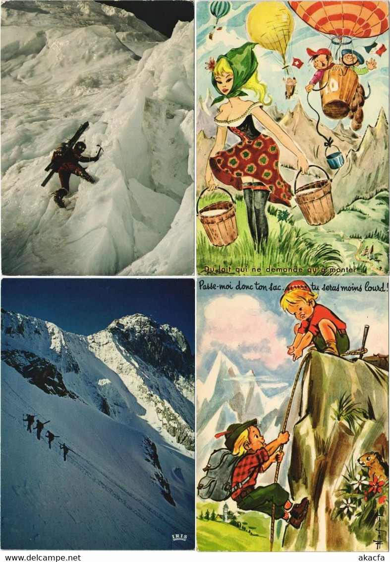 ALPINISME MOUNTAIN CLIMBING SPORT 62 Vintage Postcards Mostly Pre-1970 (L3591)