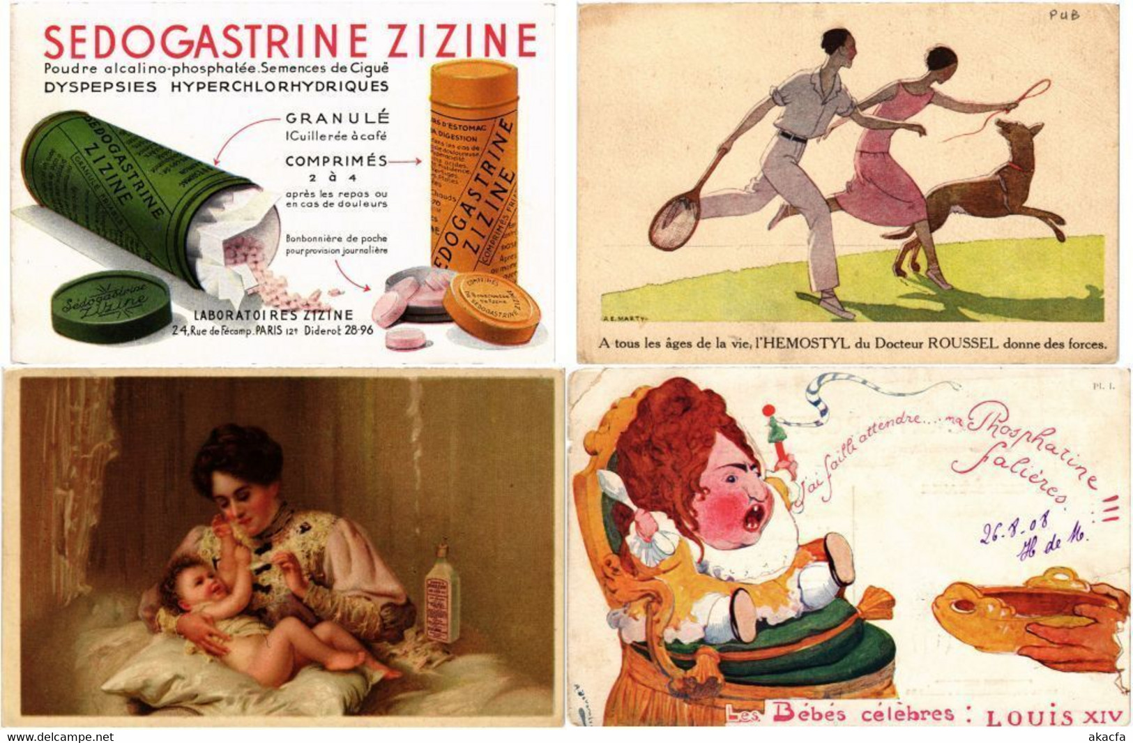 MEDICINE MEDICAL Advertising Medicines 29 Vintage Postcards Mostly France(L5903) - Santé