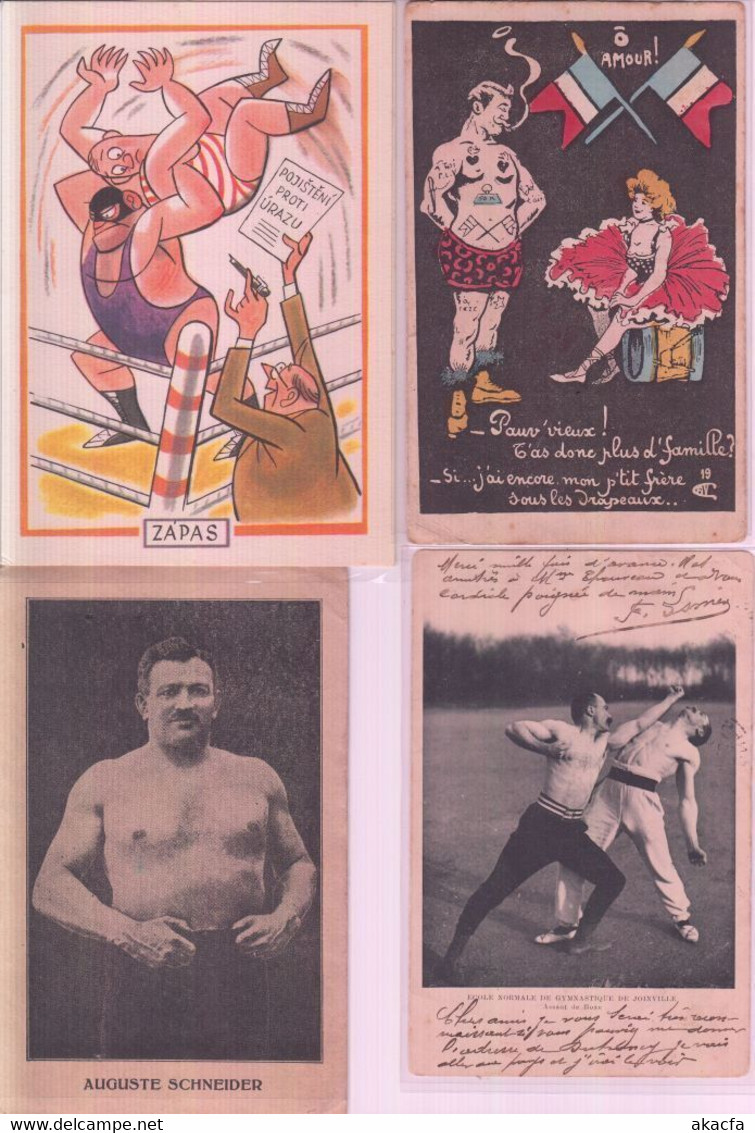 WRESTLING JUDO LUTTE 24 Vintage Postcards Pre-1960 (L3857) - Lucha