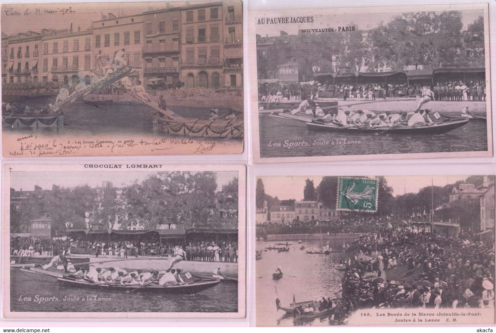 ROWING LES JOUTES Sport 77 Vintage Postcards Mostly Pre-1970 (L3856) - Rudersport