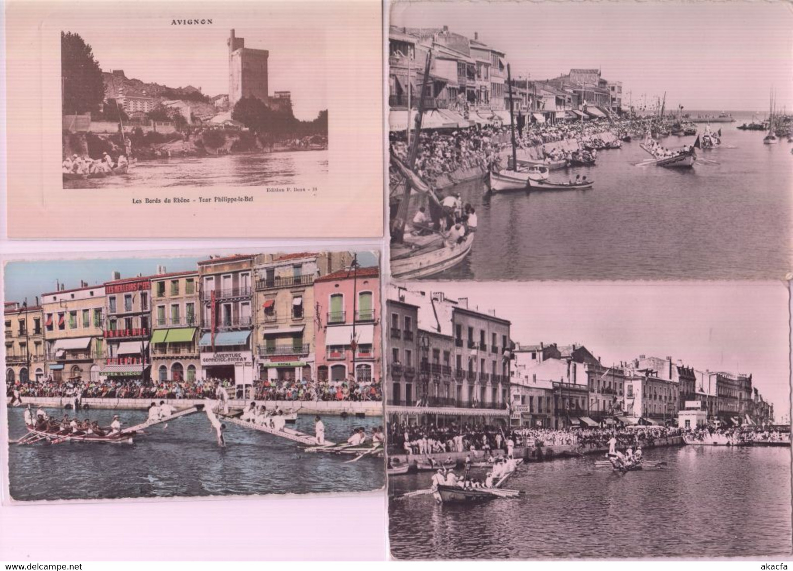 ROWING LES JOUTES Sport 77 Vintage Postcards Mostly Pre-1970 (L3856) - Rudersport