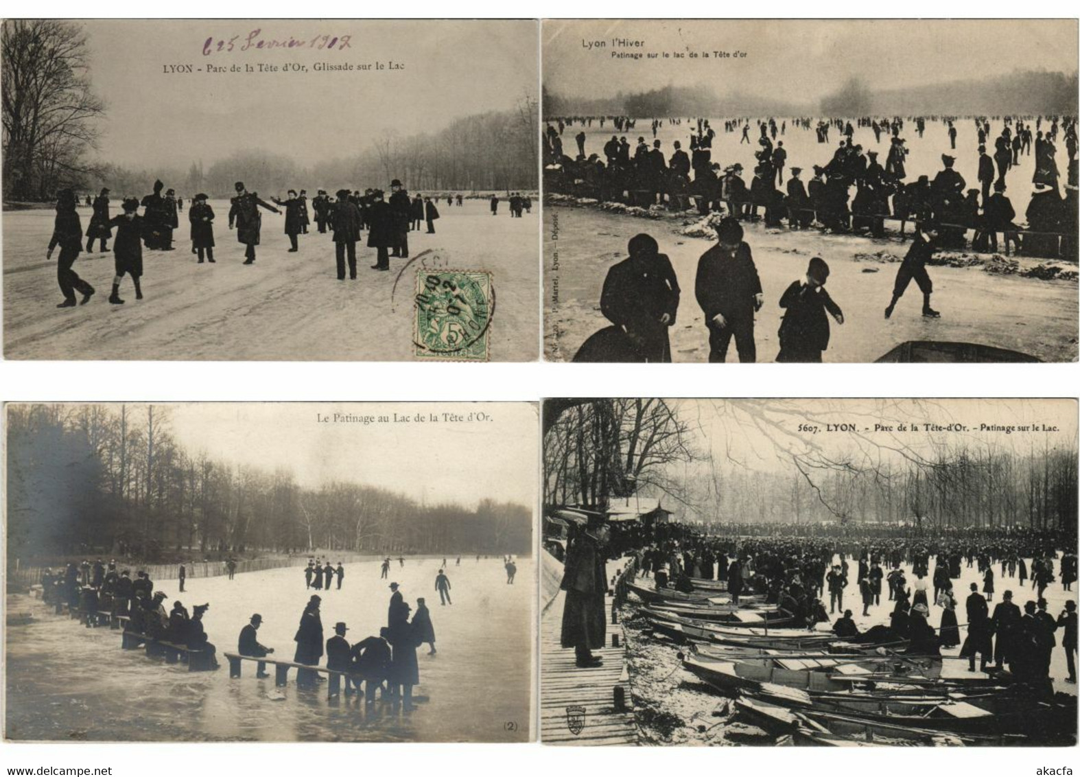 WNTER SPORT SKIING, SKATING 52 Vintage Postcards Pre-1940 (L4018) - Patinage Artistique