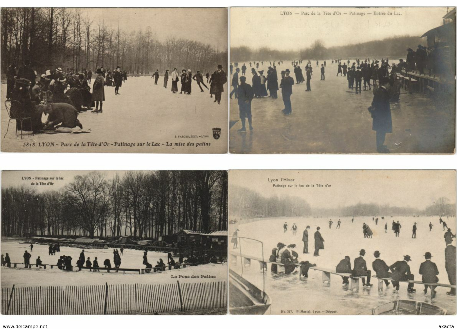 WNTER SPORT SKIING, SKATING 52 Vintage Postcards Pre-1940 (L4018) - Patinage Artistique