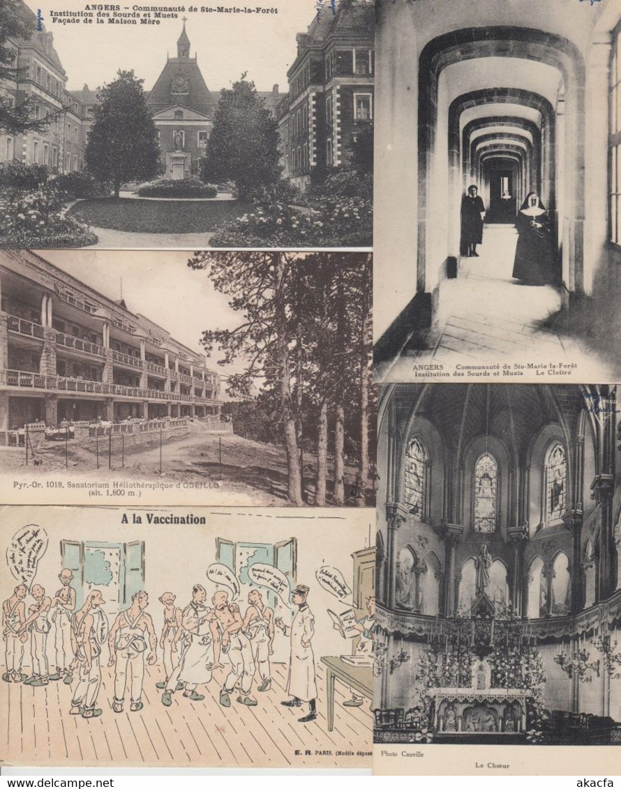 MEDICINE MEDICAL Hospitals HEALTH 82 Vintage Postcards mostly pre-1940 (L5190)