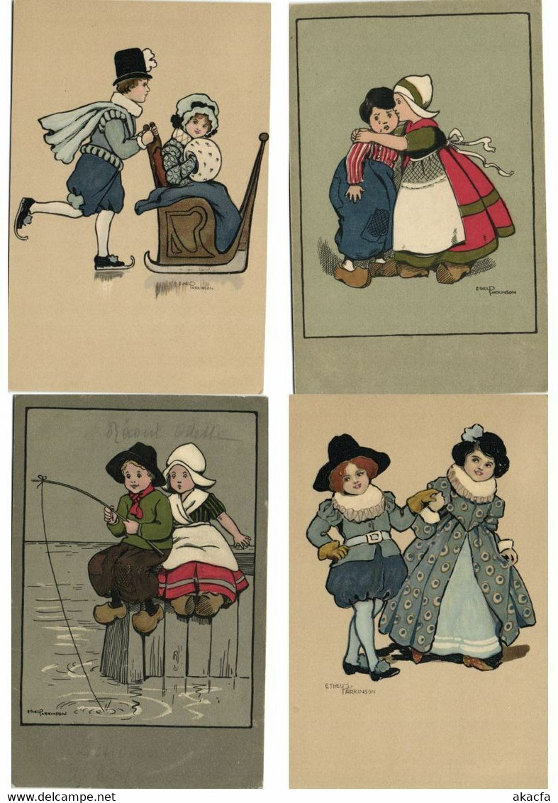 ETHEL PARKINSON ARTIST SIGNED CHILDREN 25 Vintage Postcards (L3299)