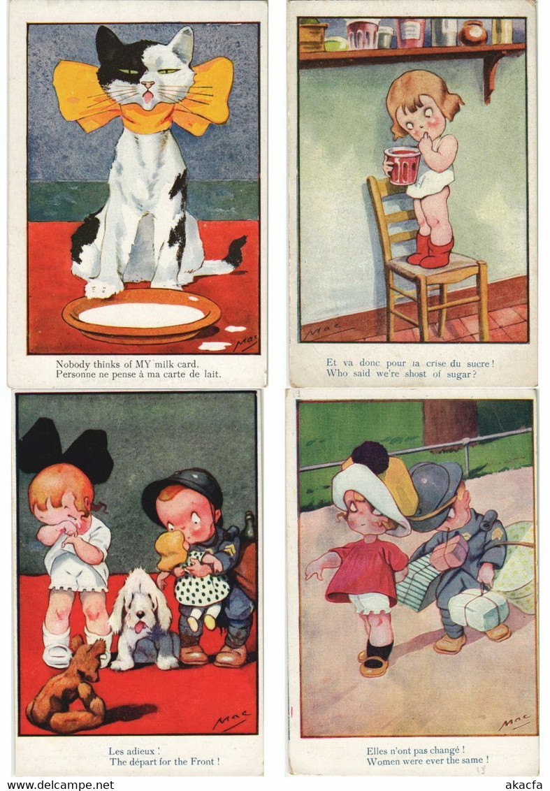 MAC ARTIST SIGNED CHILDREN COMIC 48 Vintage Postcards ALL DIFFERENT (L3205) - Mac Mahon