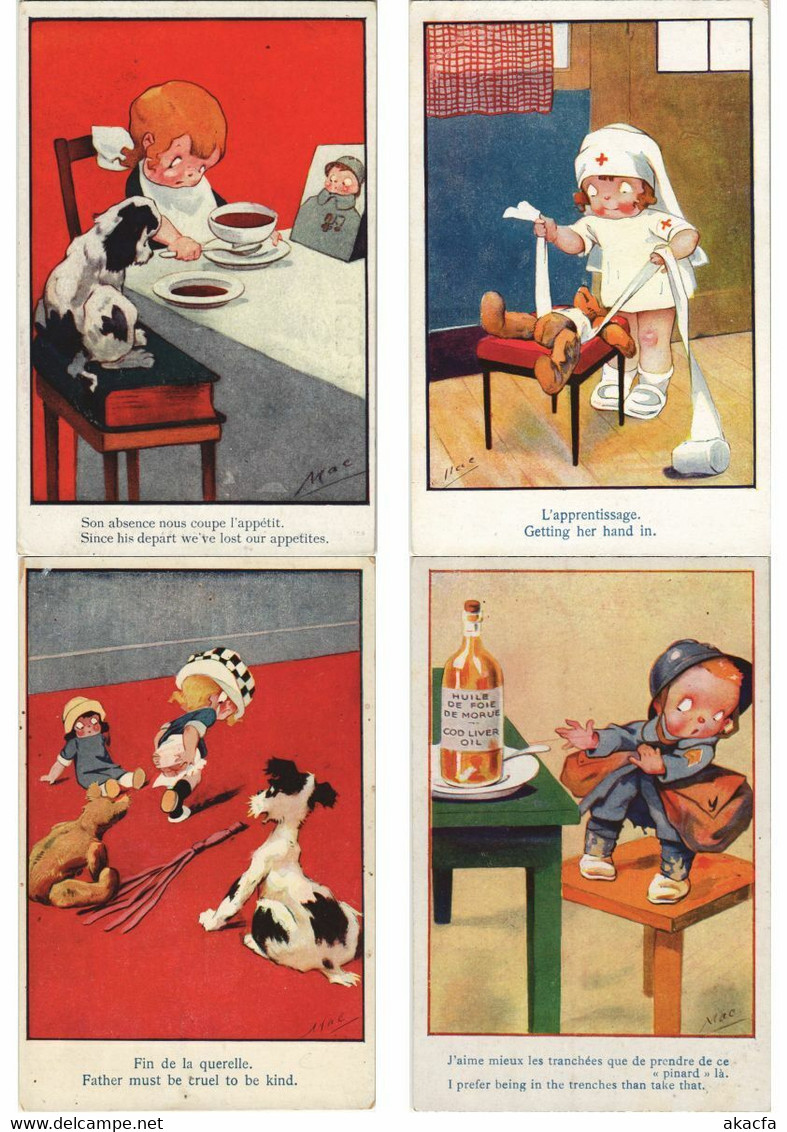 MAC ARTIST SIGNED CHILDREN COMIC 48 Vintage Postcards ALL DIFFERENT (L3205) - Mac Mahon