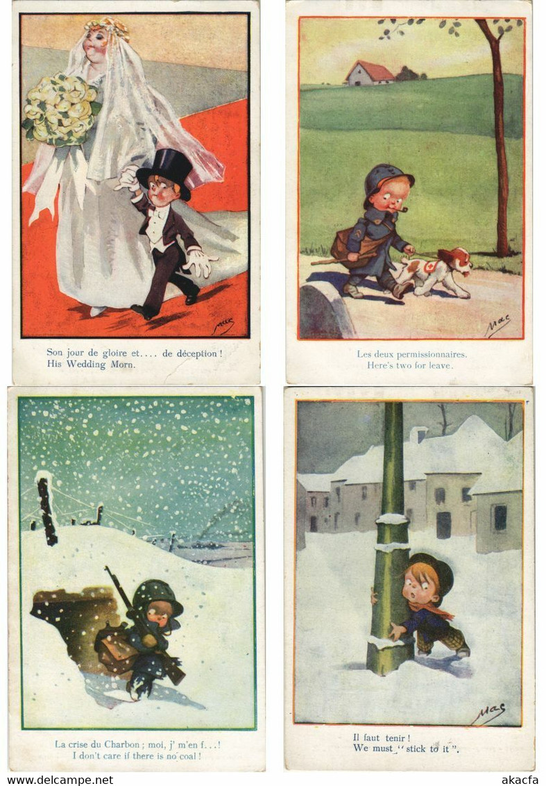 MAC ARTIST SIGNED CHILDREN COMIC 48 Vintage Postcards ALL DIFFERENT (L3205) - Mac Mahon