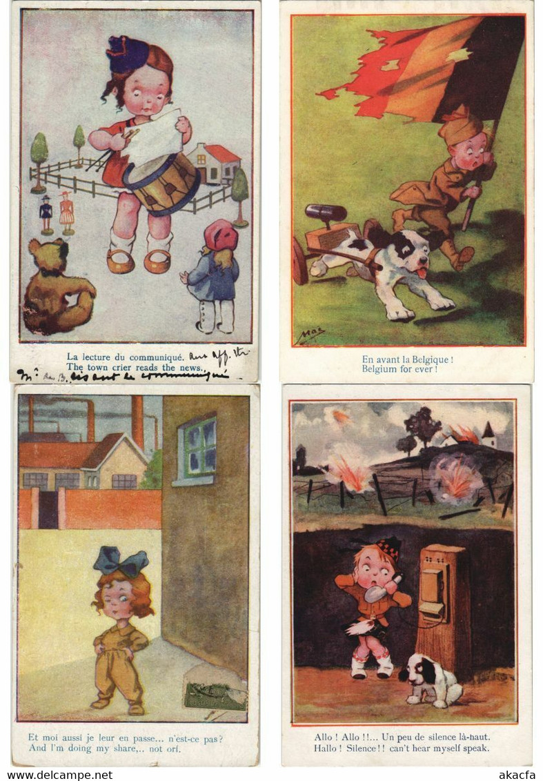 MAC ARTIST SIGNED CHILDREN COMIC 48 Vintage Postcards ALL DIFFERENT (L3205)