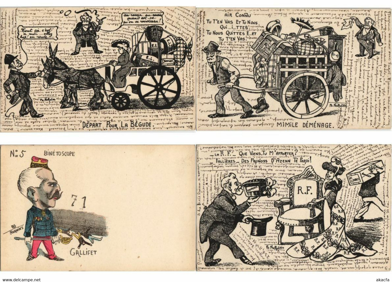 NORWIN'S ARTIST SIGNED SATIRE PROPAGANDA POLITIC 30 Vintage Postcards (L3217) - Norwins