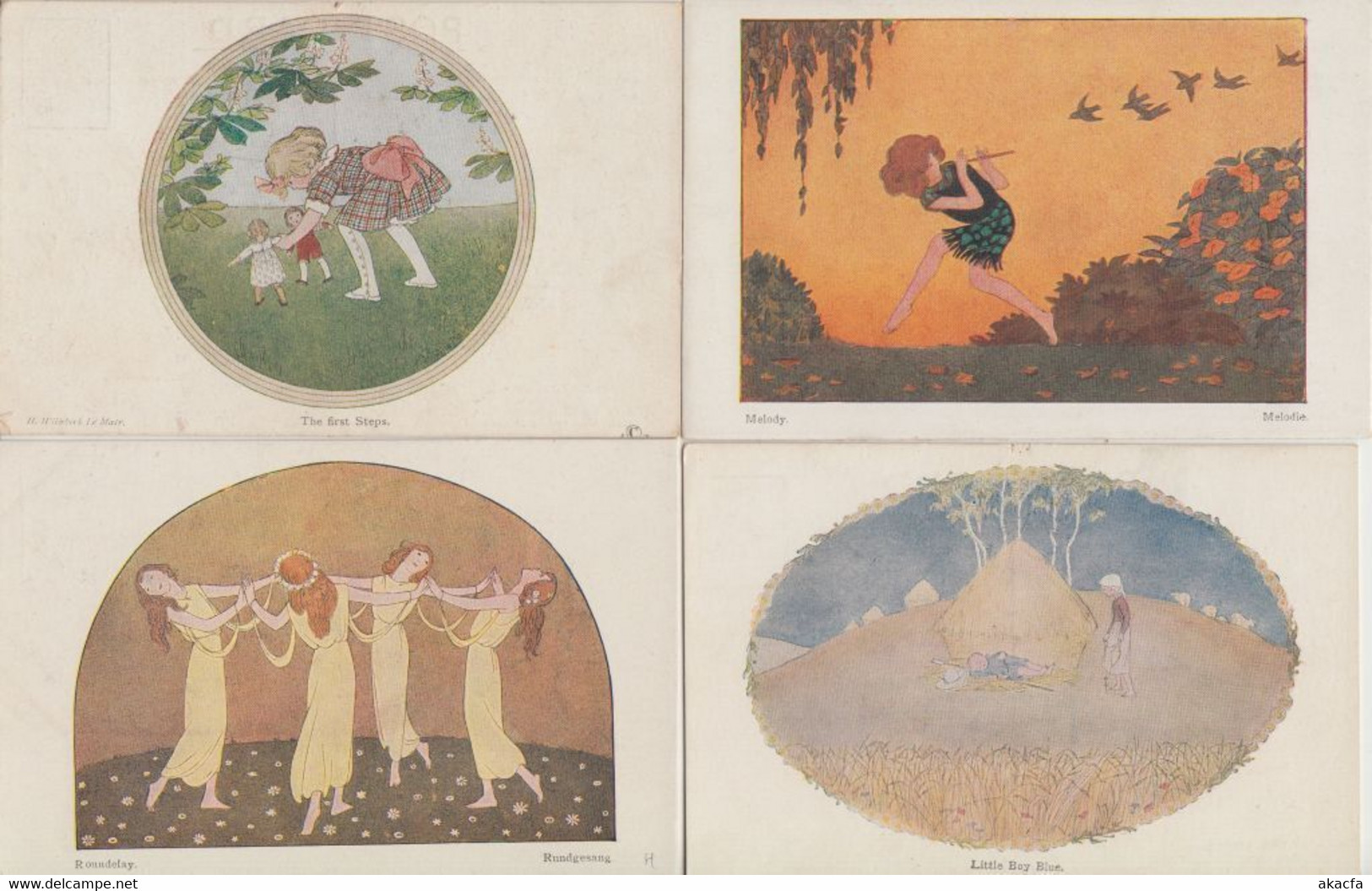 WILLEBEEK LE MAIR FAIRY TALES CHILDREN 25 Vintage Postcards Pre-1940 (L3888) - Le Mair