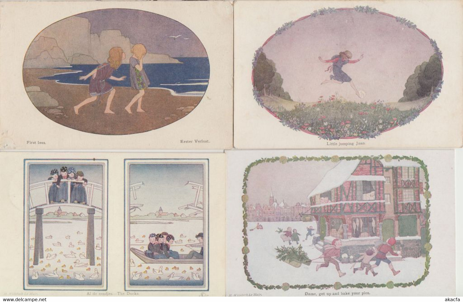 WILLEBEEK LE MAIR FAIRY TALES CHILDREN 25 Vintage Postcards Pre-1940 (L3888) - Le Mair