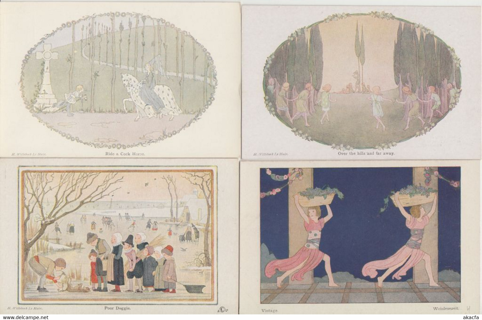 WILLEBEEK LE MAIR FAIRY TALES CHILDREN 25 Vintage Postcards Pre-1940 (L3888) - Le Mair