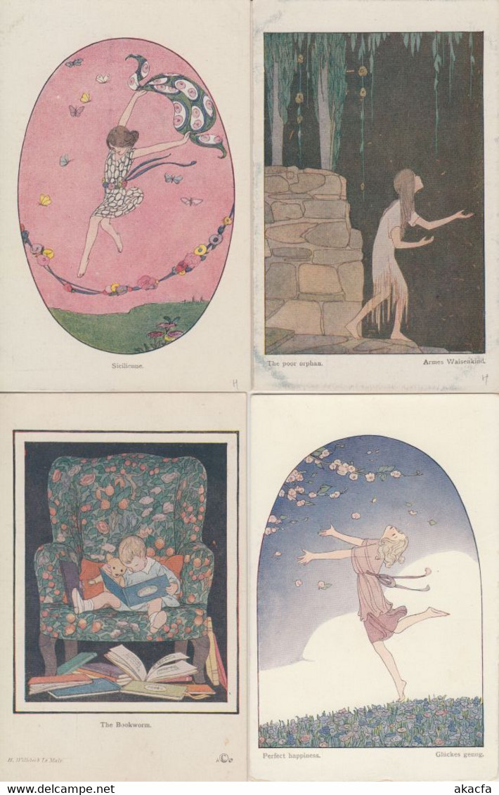 WILLEBEEK LE MAIR FAIRY TALES CHILDREN 25 Vintage Postcards pre-1940 (L3888)