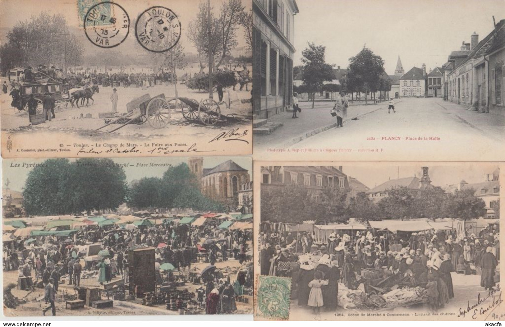 MARKETS MARCHE FRANCE 39 Vintage postcards pre-1940 (L5519)