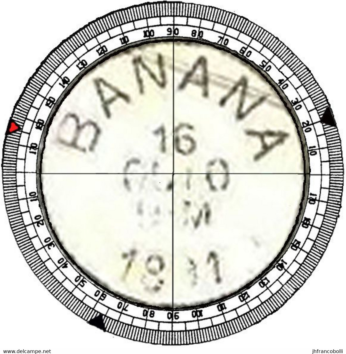 1894+1915 (°) BANANA BELGIAN CONGO  CANCEL STUDY [1] EIC 020 + COB  066 PALM TREES SELECTION X 2 ROUND CANCELS - Plaatfouten En Curiosa