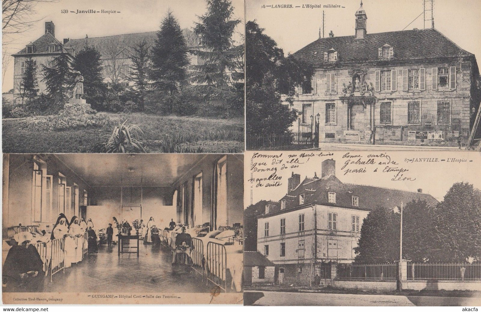 HOSPITALS HOPITALS HOSPICE FRANCE 350 Vintage Postcards Mostly Pre-1940 (L5773) - Santé