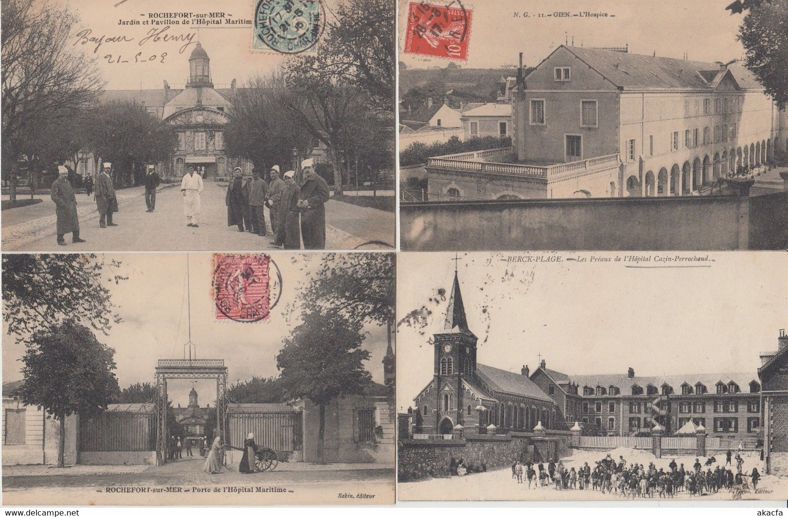 HOSPITALS HOPITALS HOSPICE FRANCE 350 Vintage Postcards mostly pre-1940 (L5773)