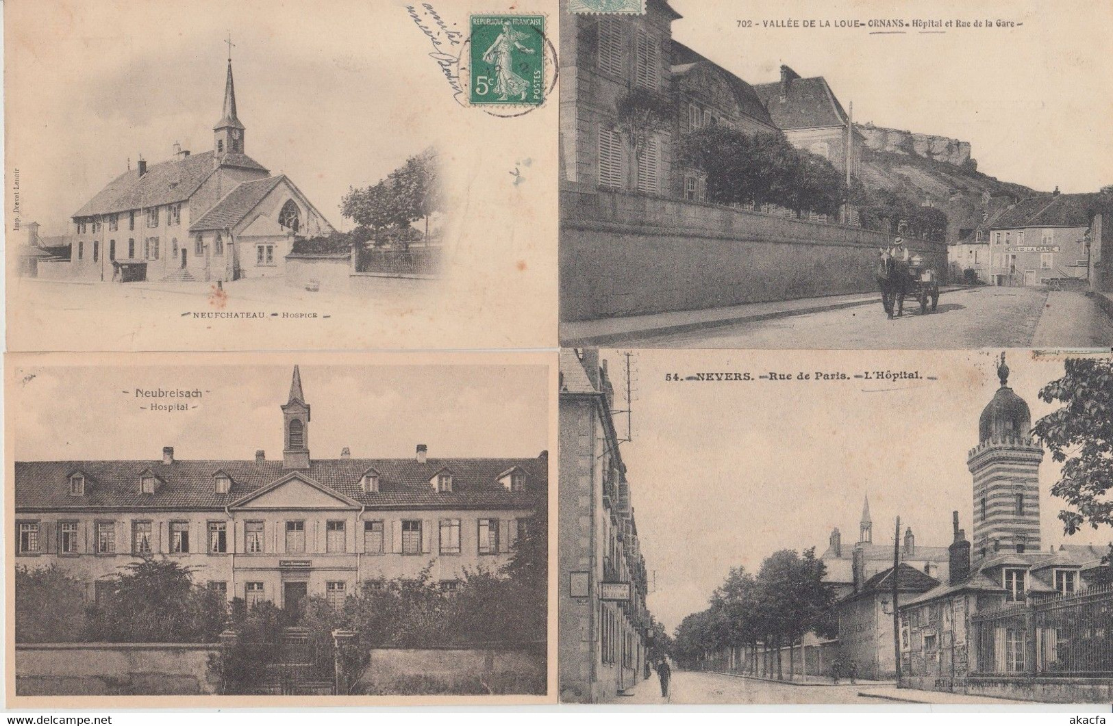 HOSPITALS HOPITALS HOSPICE FRANCE 350 Vintage Postcards mostly pre-1940 (L5773)