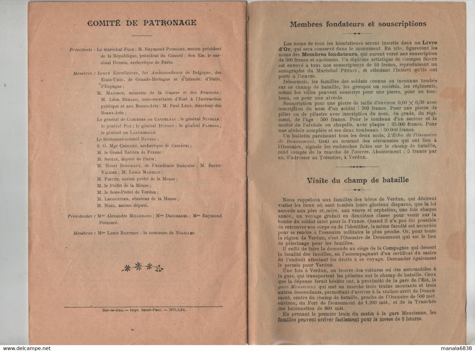 La Bataille De Verdun Général Passaga 1924 - Andere & Zonder Classificatie