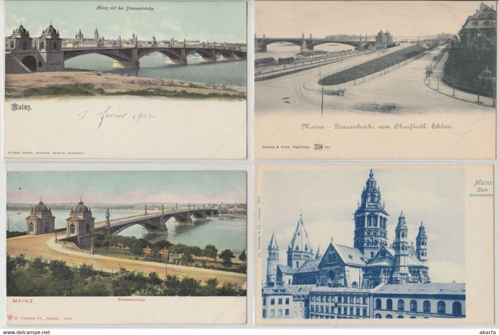 MAINZ Germany 14 Vintage Postcards Mostly Pre-1920 (L5345) - Collections & Lots