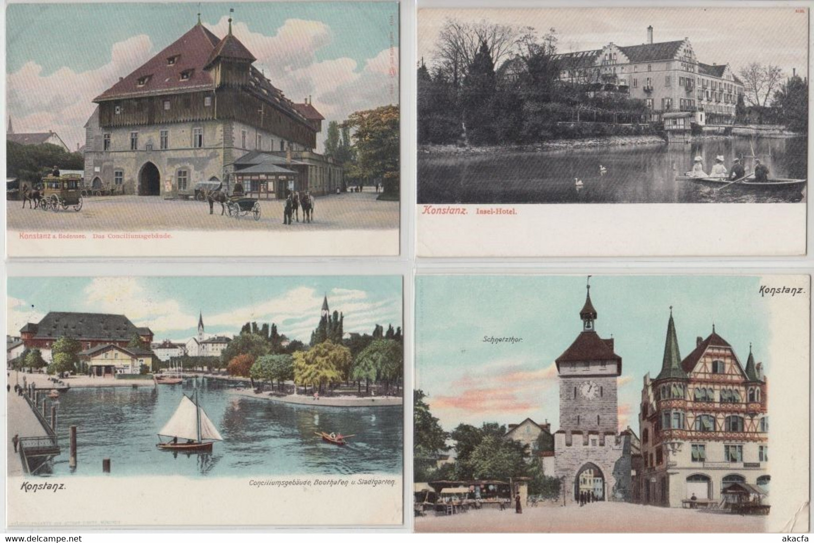 KONSTANZ Germany 14 Vintage Postcards Mostly Pre-1920 (L5344) - Collezioni E Lotti