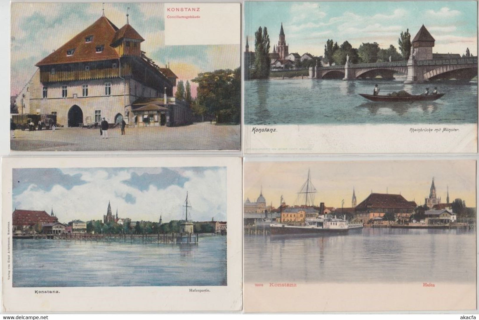 KONSTANZ Germany 14 Vintage Postcards Mostly Pre-1920 (L5344) - Sammlungen & Sammellose