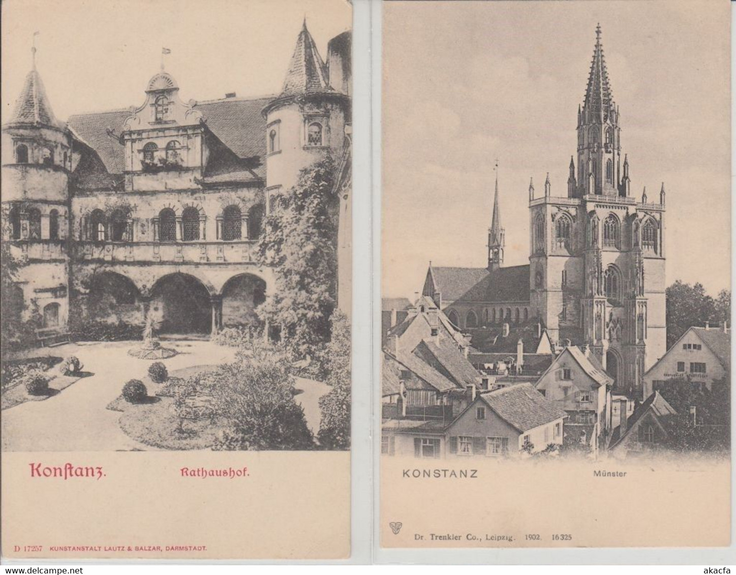 KONSTANZ Germany 14 Vintage Postcards Mostly Pre-1920 (L5344) - Collezioni E Lotti