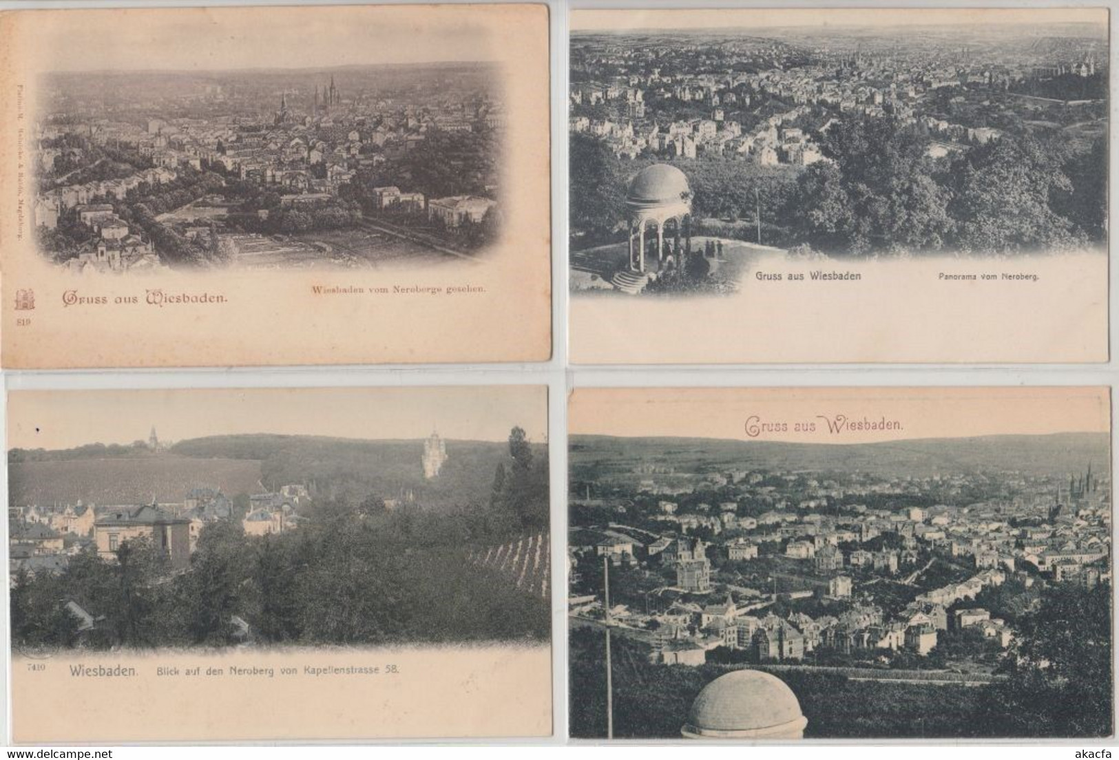 WIESBADEN Germany 27 Vintage Postcards Mostly Pre-1920 (L5349) - Collezioni E Lotti