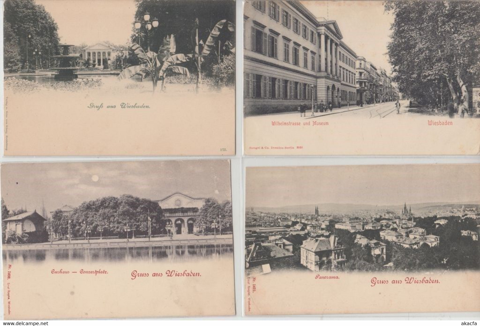 WIESBADEN Germany 27 Vintage Postcards Mostly Pre-1920 (L5349) - Collezioni E Lotti