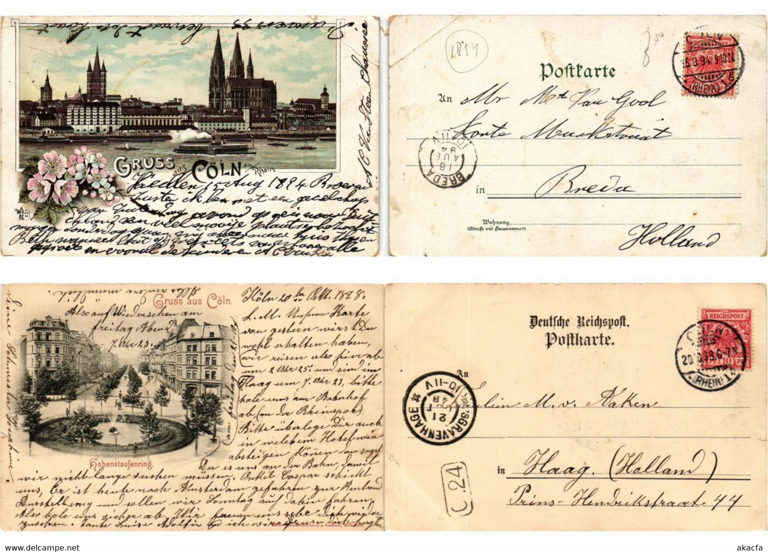 COLOGNE KÖLN GERMANY 16 Vintage Postcards Mostly Pre-1902 (L3485) - Collezioni E Lotti