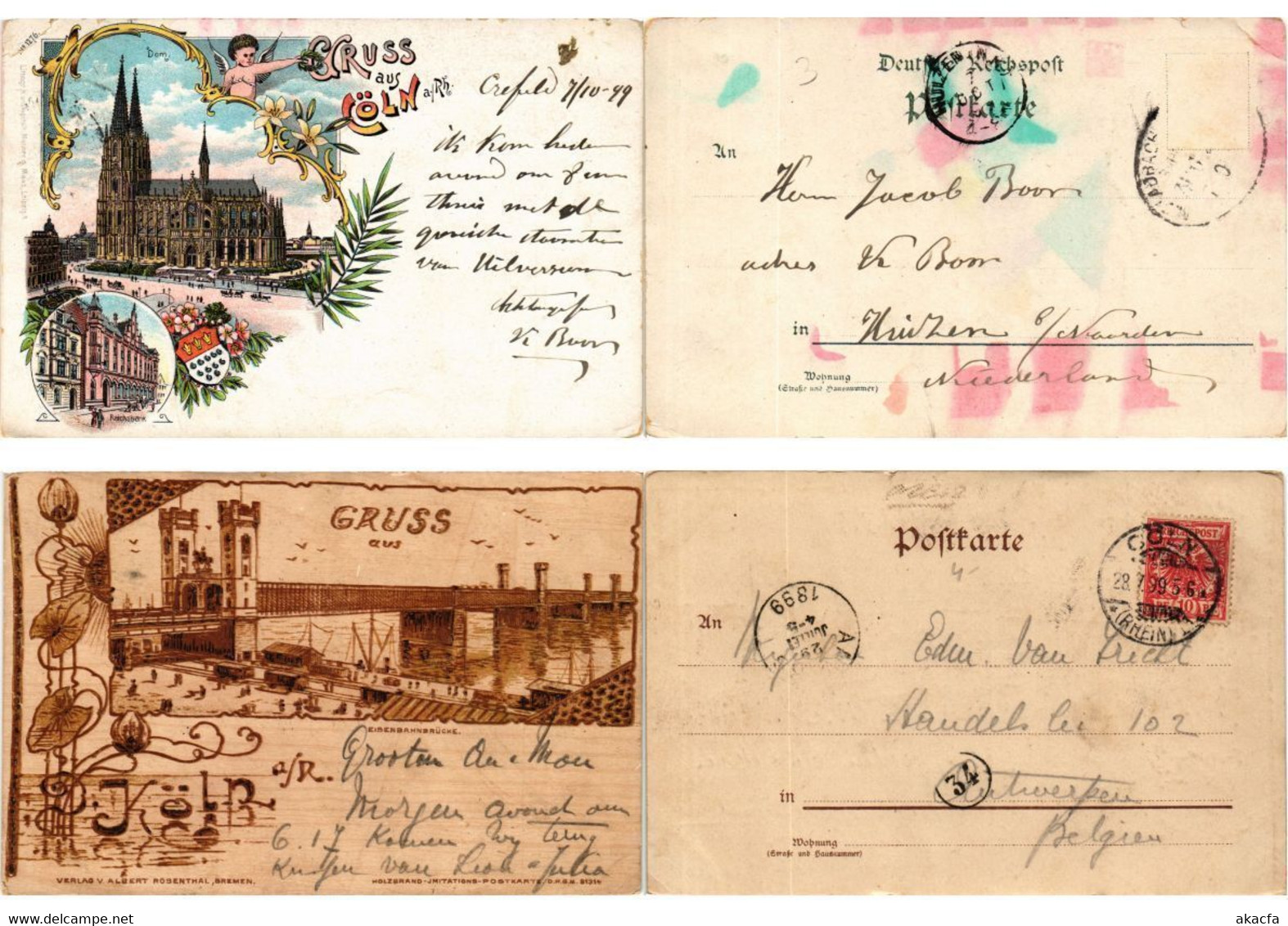 COLOGNE KÖLN GERMANY 16 Vintage Postcards Mostly Pre-1902 (L3485) - Sammlungen & Sammellose