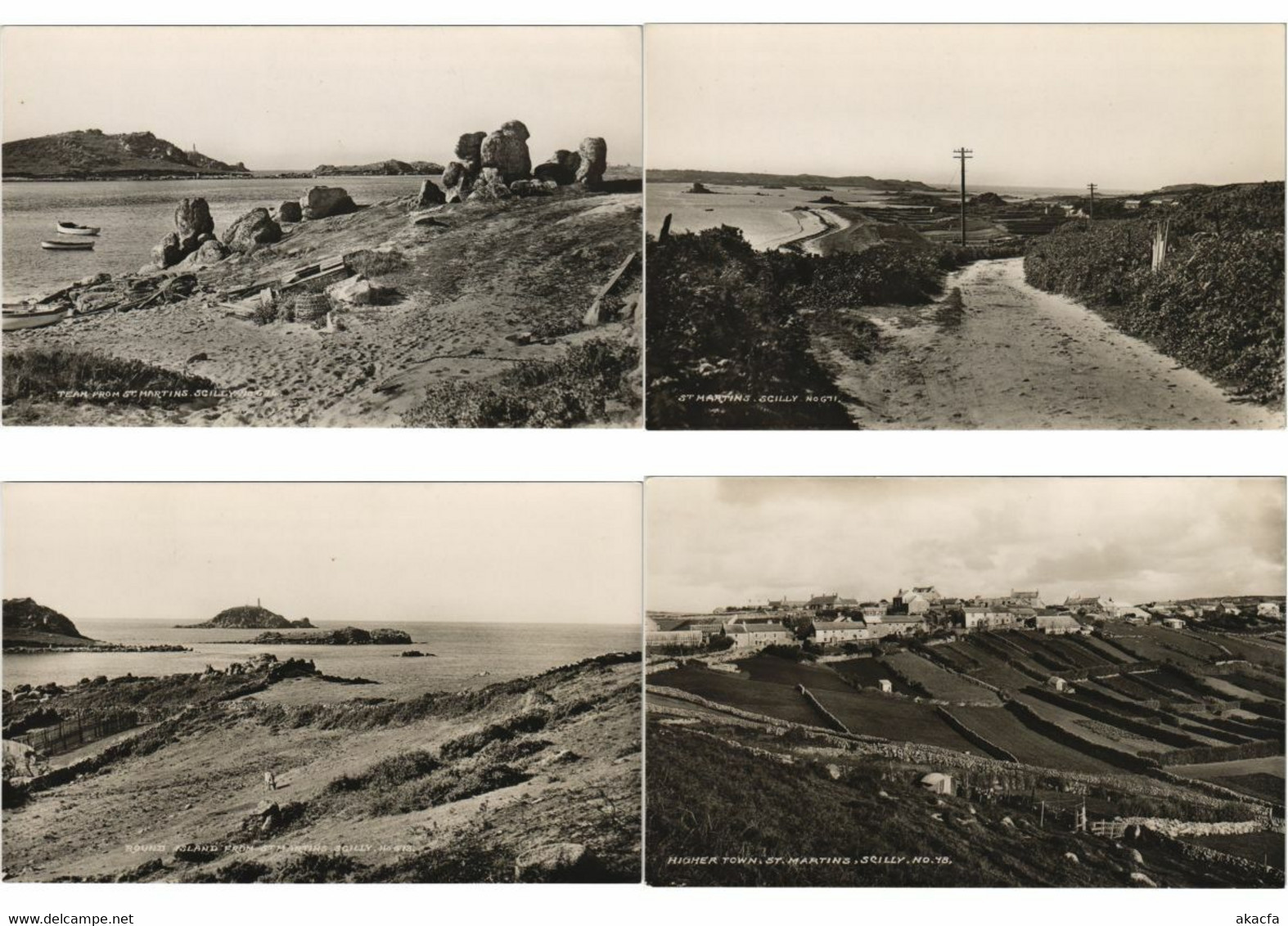 SCILLY ISLANDS UK GREAT BRITAIN REAL PHOTO 15 Vintage Postcards (L4133) - Scilly Isles