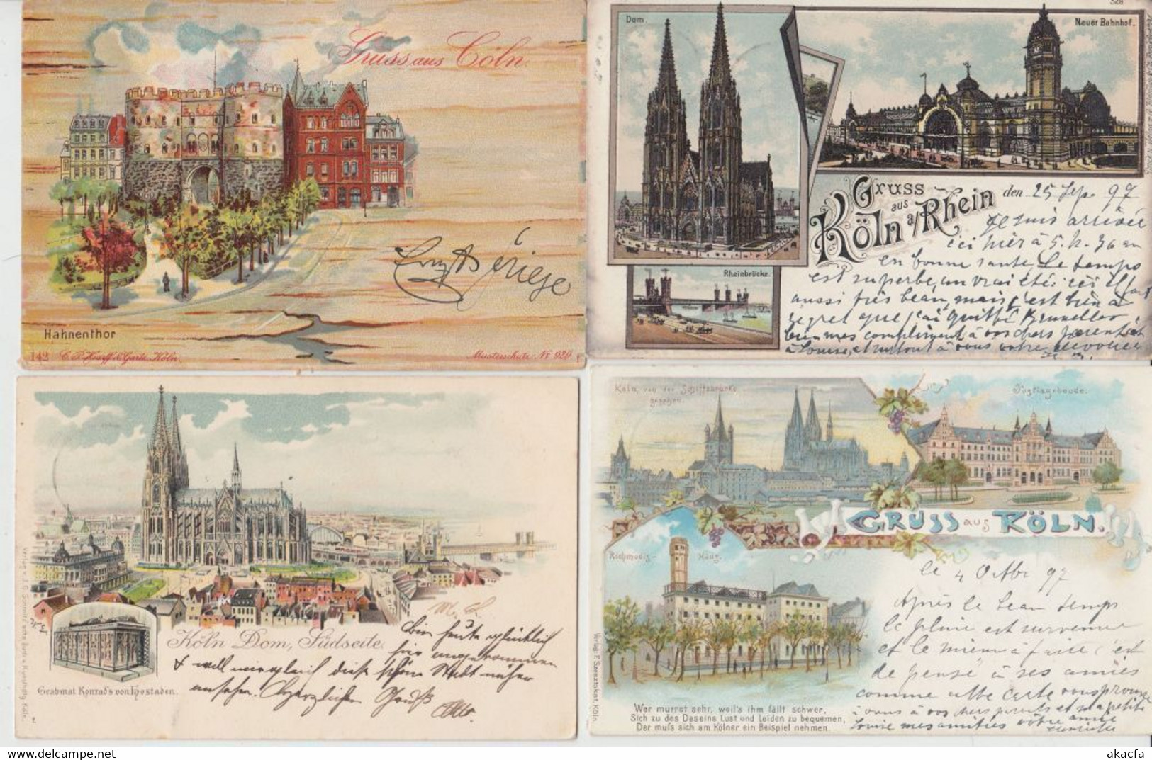 COLOGNE KÖLN GERMANY 31 Vintage LITHO Postcards Mostly Pre-1905 (L2529) - Collezioni E Lotti