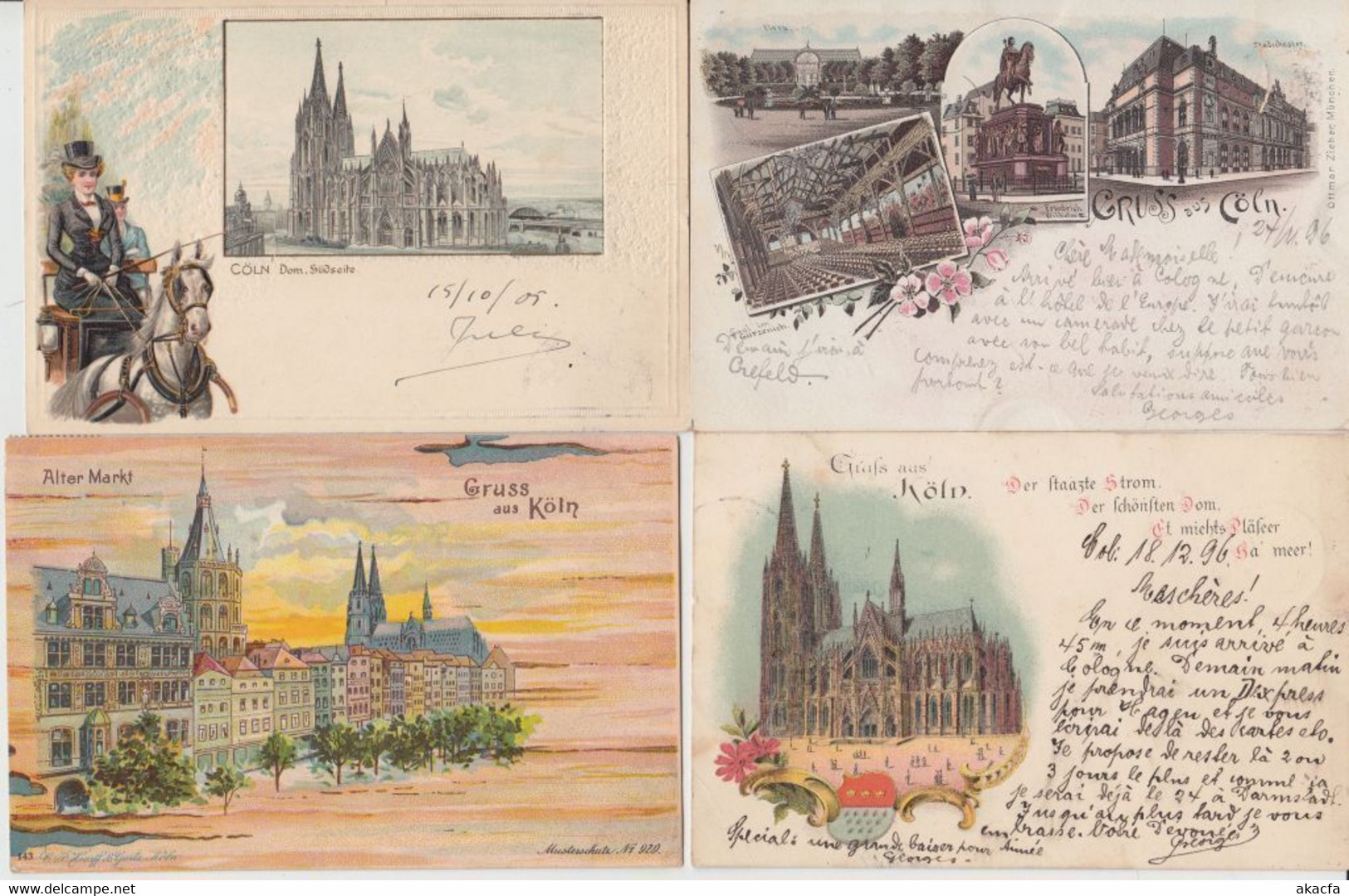 COLOGNE KÖLN GERMANY 31 Vintage LITHO Postcards Mostly Pre-1905 (L2529) - Collections & Lots