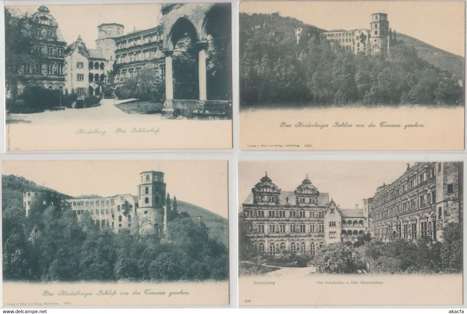 HEIDELBERG Germany 51 Vintage Postcards Mostly Pre-1920 (L5355) - Collections & Lots