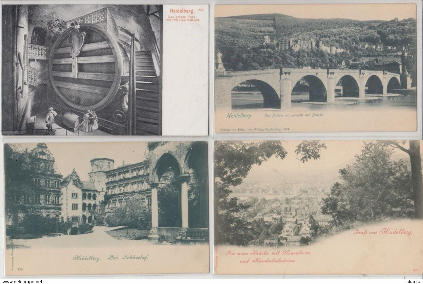 HEIDELBERG Germany 51 Vintage Postcards Mostly Pre-1920 (L5355) - Collections & Lots