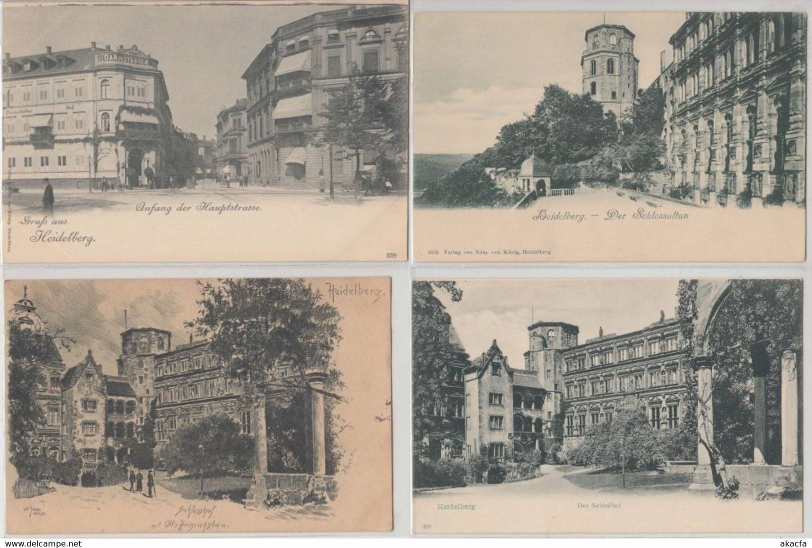 HEIDELBERG Germany 51 Vintage Postcards Mostly pre-1920 (L5355)