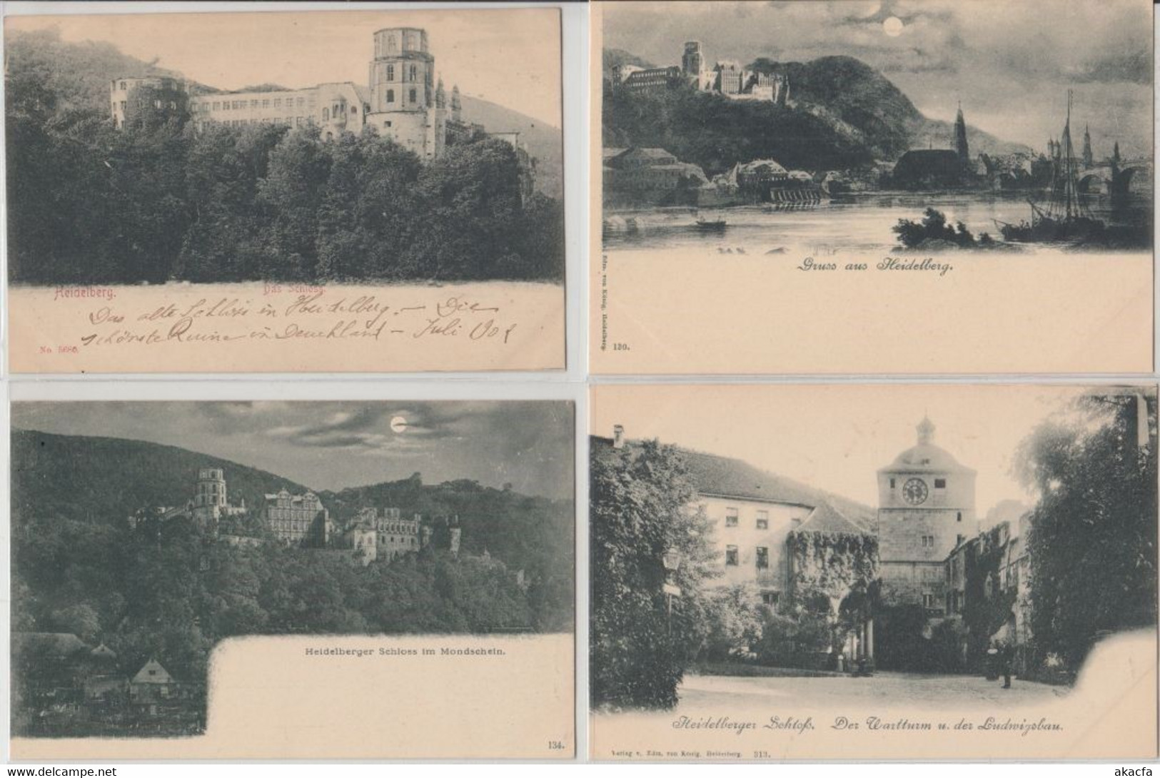 HEIDELBERG Germany 51 Vintage Postcards Mostly pre-1920 (L5355)