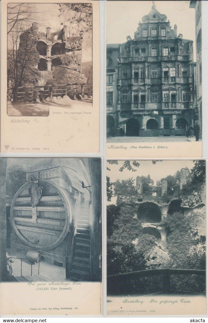 HEIDELBERG Germany 51 Vintage Postcards Mostly pre-1920 (L5355)