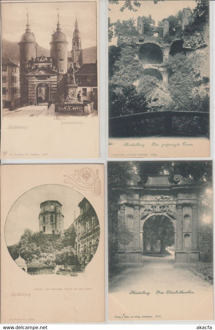 HEIDELBERG Germany 51 Vintage Postcards Mostly pre-1920 (L5355)