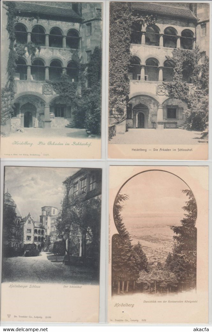 HEIDELBERG Germany 51 Vintage Postcards Mostly pre-1920 (L5355)